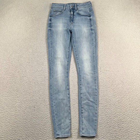 G Star Raw Jeans Womens 26x32 (24x31) High Skinny‎ 3301 Stretch Denim Blue - Picture 1 of 11